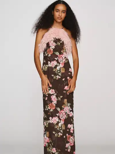 AFRM Jeffries Kleid mit Kunstfell