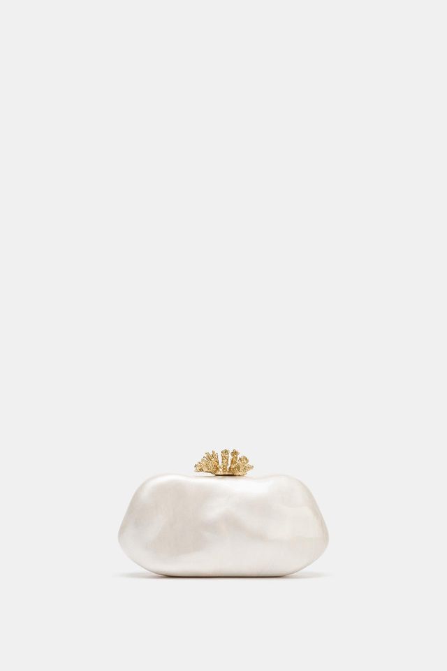Zara Clutch mit Metalldetail